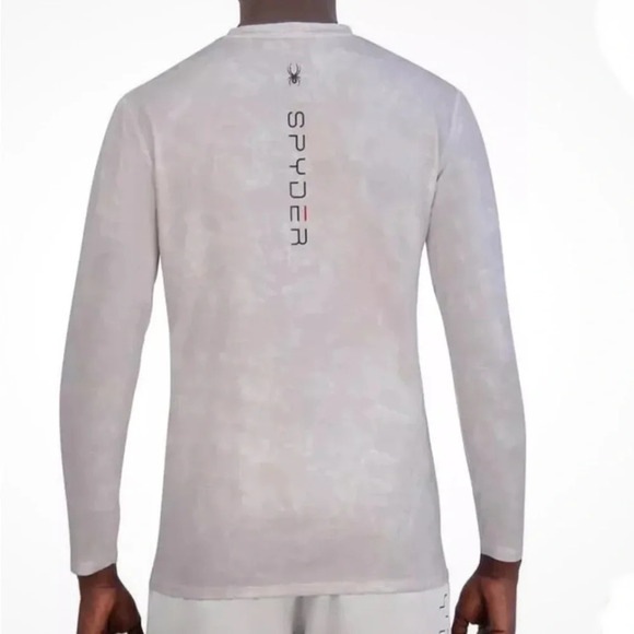 Spyder Swim Men's Long Sleeve Rash Guard Shirt, Gray, Medium - Picture 7 of 10